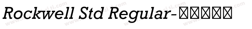 Rockwell Std Regular字体转换